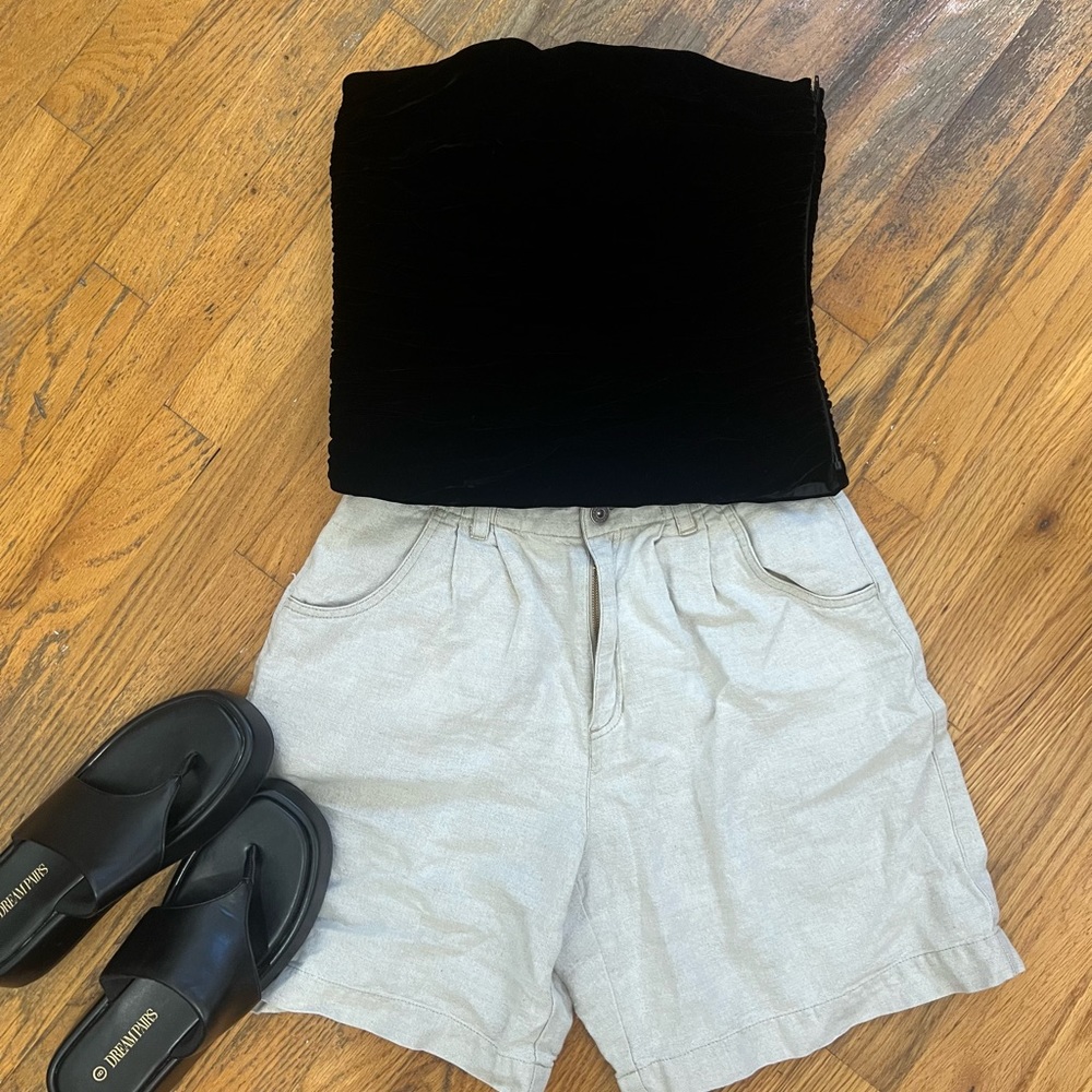 ralph lauren black crushed velvet strapless corset top